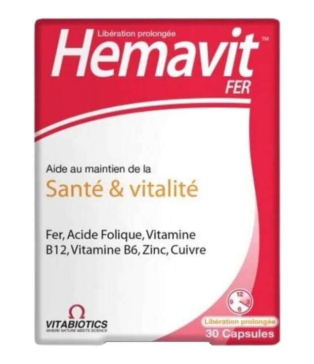 VITABIOTICS | HEMAVIT FER SANTÉ ET VITALITÉ CAPSULES